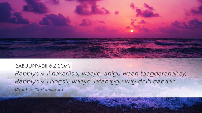 Sabuurradii 6:2 SOM Bible Verse Image