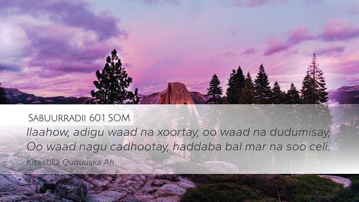 Sabuurradii 60:1 SOM Bible Verse Image