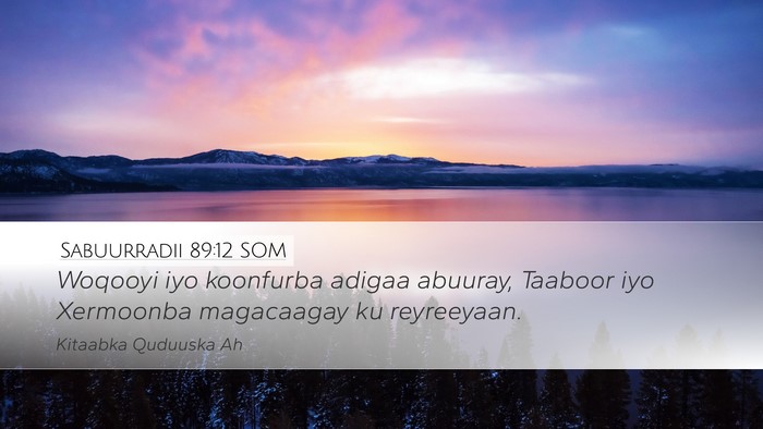 Sabuurradii 89:12 SOM Bible Verse Image