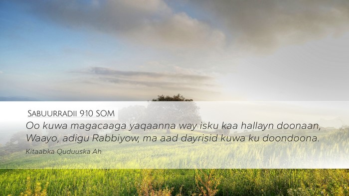 Sabuurradii 9:10 SOM Bible Verse Image