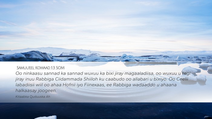 Samuu'eel Kowaad 1:3 SOM Bible Verse Image