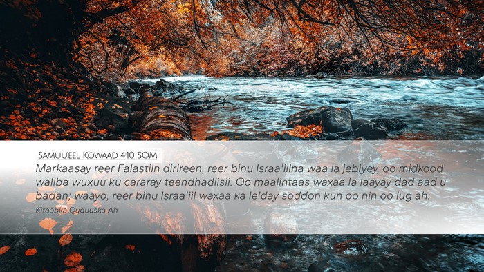 Samuu'eel Kowaad 4:10 SOM Bible Verse Image