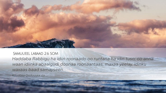Samuu'eel Labaad 2:6 SOM Desktop Wallpaper - Haddaba Rabbigu ha idiin roonaado oo runtana ha - Desktop Bible Verse Wallpaper