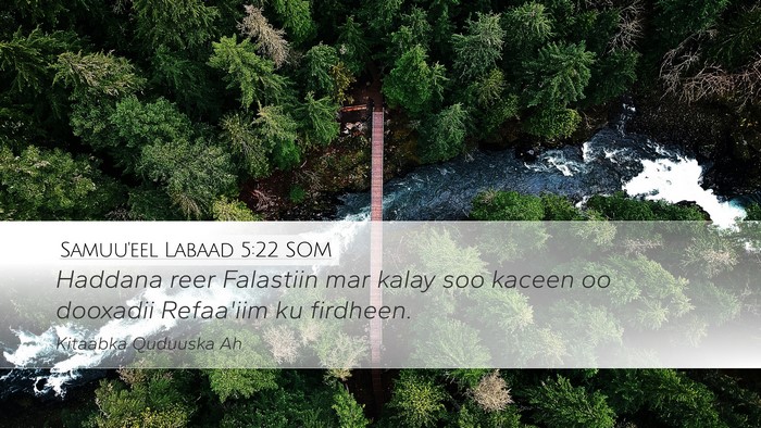 Samuu'eel Labaad 5:22 SOM Bible Verse Image