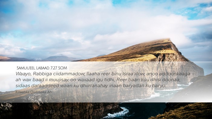 Samuu'eel Labaad 7:27 SOM Bible Verse Image