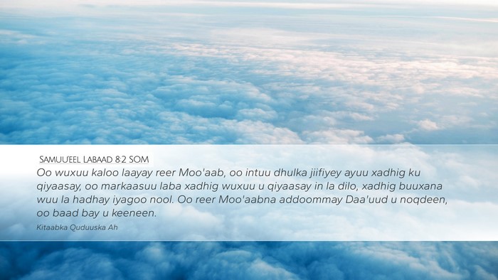 Samuu'eel Labaad 8:2 SOM Bible Verse Image