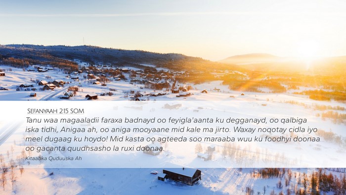 Sefanyaah 2:15 SOM Bible Verse Image