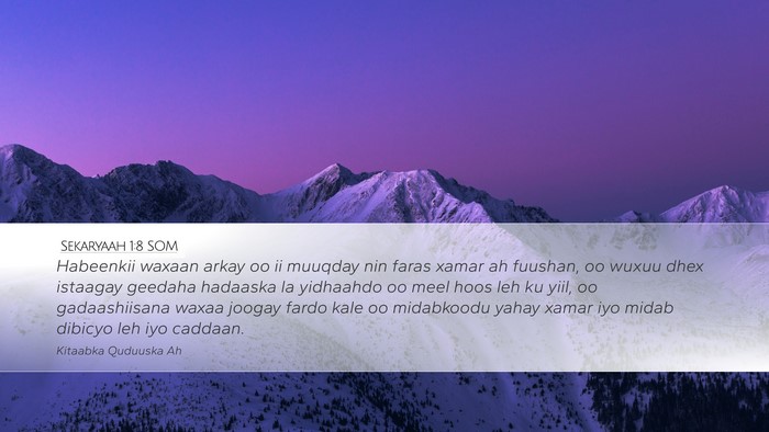 Sekaryaah 1:8 SOM Bible Verse Image