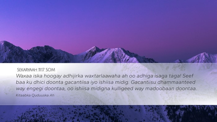 Sekaryaah 11:17 SOM Bible Verse Image