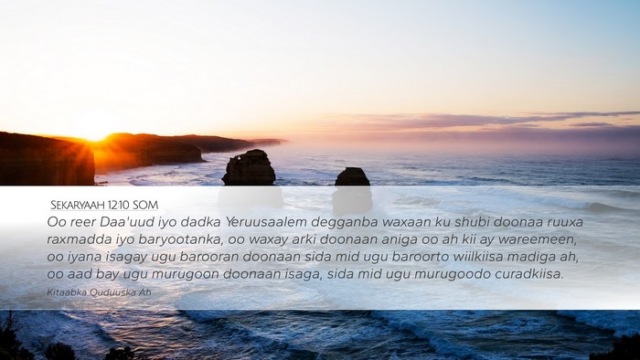 Sekaryaah 12:10 SOM Bible Verse Image