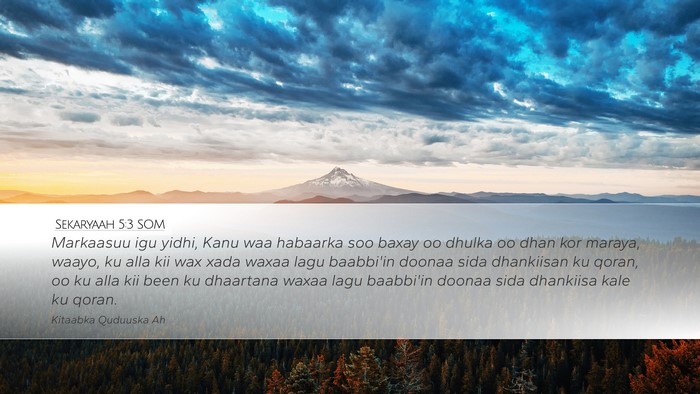Sekaryaah 5:3 SOM Bible Verse Image