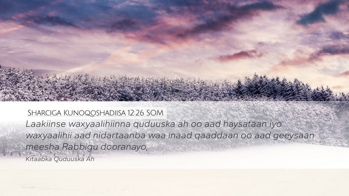 Sharciga Kunoqoshadiisa 12:26 SOM Bible Verse Image