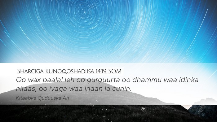 Sharciga Kunoqoshadiisa 14:19 SOM Bible Verse Image
