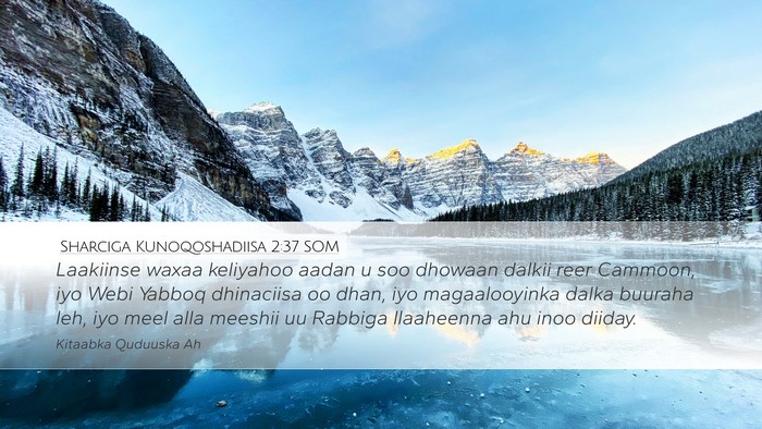 Sharciga Kunoqoshadiisa 2:37 SOM Bible Verse Image
