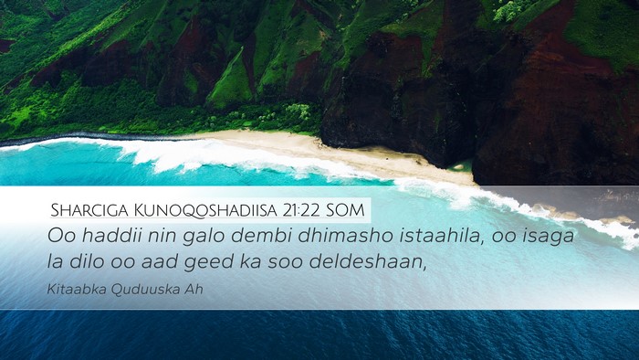 Sharciga Kunoqoshadiisa 21:22 SOM Bible Verse Image
