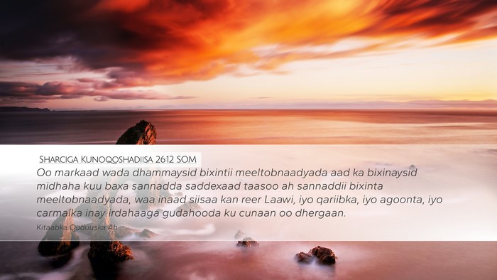 Sharciga Kunoqoshadiisa 26:12 SOM Bible Verse Image
