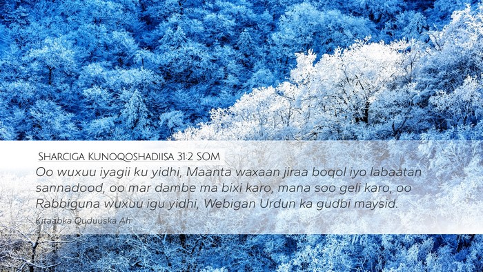 Sharciga Kunoqoshadiisa 31:2 SOM Bible Verse Image