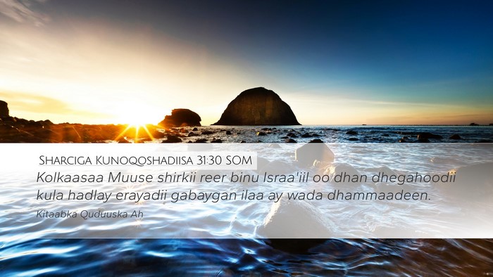 Sharciga Kunoqoshadiisa 31:30 SOM Bible Verse Image
