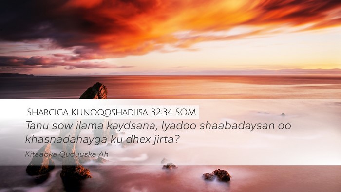 Sharciga Kunoqoshadiisa 32:34 SOM Bible Verse Image