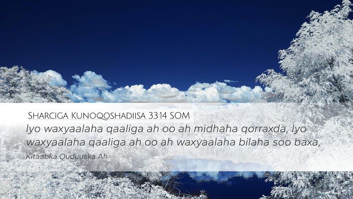 Sharciga Kunoqoshadiisa 33:14 SOM Bible Verse Image
