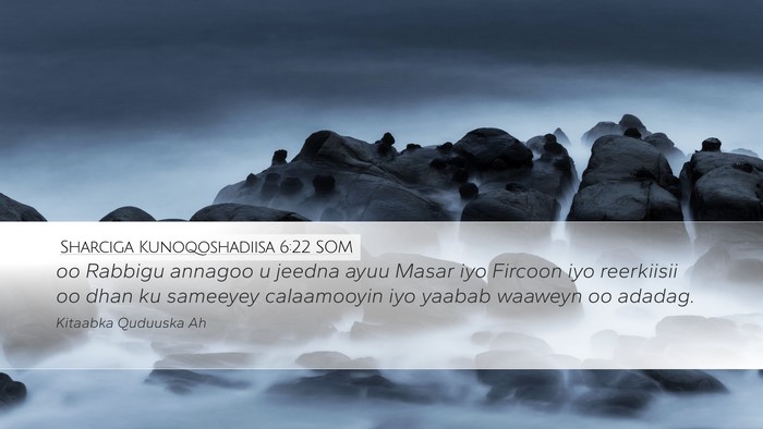 Sharciga Kunoqoshadiisa 6:22 SOM Bible Verse Image