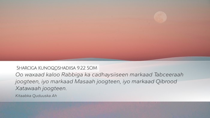 Sharciga Kunoqoshadiisa 9:22 SOM Bible Verse Image