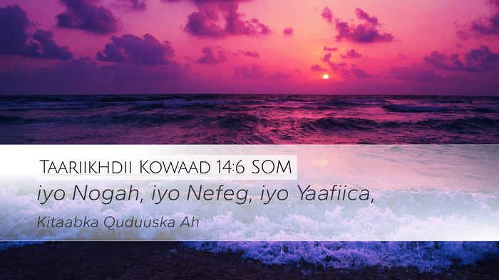 Taariikhdii Kowaad 14:6 SOM Desktop Wallpaper - iyo Nogah, iyo Nefeg, iyo - Desktop Bible Verse Wallpaper