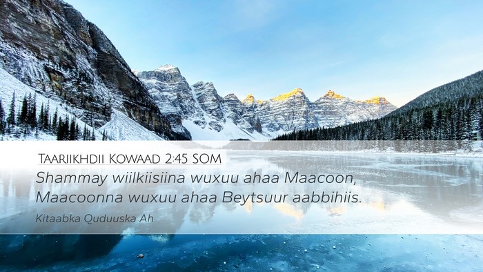 Taariikhdii Kowaad 2:45 SOM Desktop Wallpaper - Shammay wiilkiisiina wuxuu ahaa Maacoon, - Desktop Bible Verse Wallpaper