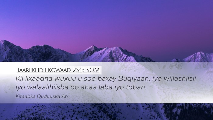 Taariikhdii Kowaad 25:13 SOM Desktop Wallpaper - Kii lixaadna wuxuu u soo baxay Buqiyaah, iyo - Desktop Bible Verse Wallpaper