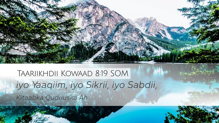 Taariikhdii Kowaad 8:19 SOM Desktop Wallpaper - iyo Yaaqiim, iyo Sikrii, iyo - Desktop Bible Verse Wallpaper