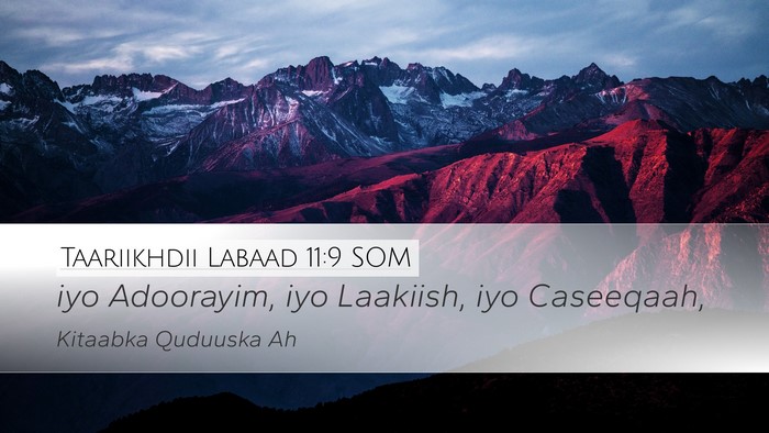 Taariikhdii Labaad 11:9 SOM Desktop Wallpaper - iyo Adoorayim, iyo Laakiish, iyo - Desktop Bible Verse Wallpaper
