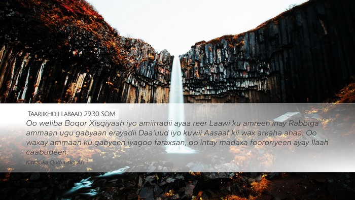 Taariikhdii Labaad 29:30 SOM Desktop Wallpaper - Oo weliba Boqor Xisqiyaah iyo amiirradii ayaa - Desktop Bible Verse Wallpaper