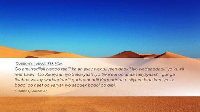 Taariikhdii Labaad 35:8 SOM Bible Verse Image