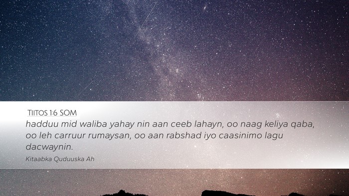 Tiitos 1:6 SOM Bible Verse Image