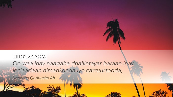 Tiitos 2:4 SOM Bible Verse Image