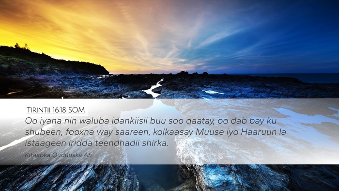 Tirintii 16:18 SOM Bible Verse Image