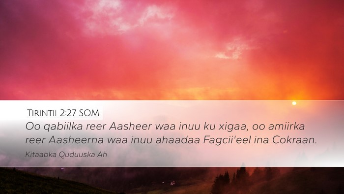 Tirintii 2:27 SOM Bible Verse Image