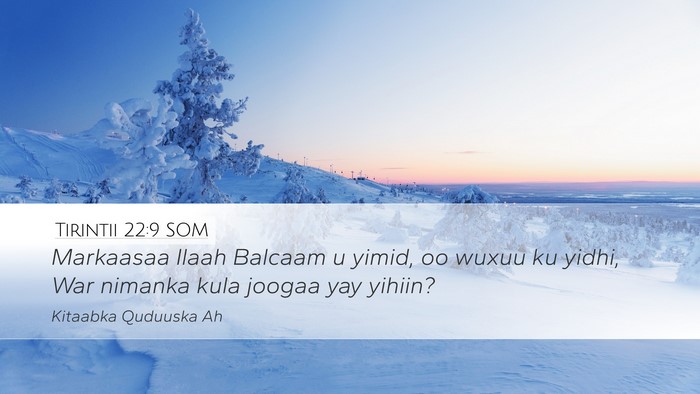 Tirintii 22:9 SOM Desktop Wallpaper - Markaasaa Ilaah Balcaam u yimid, oo wuxuu ku - Desktop Bible Verse Wallpaper
