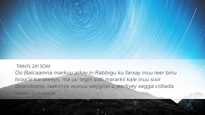 Tirintii 24:1 SOM Bible Verse Image