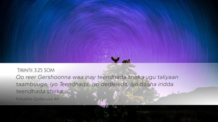 Tirintii 3:25 SOM Bible Verse Image