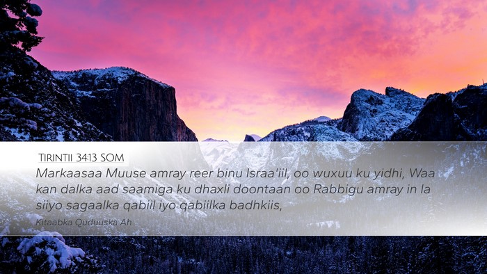Tirintii 34:13 SOM Bible Verse Image