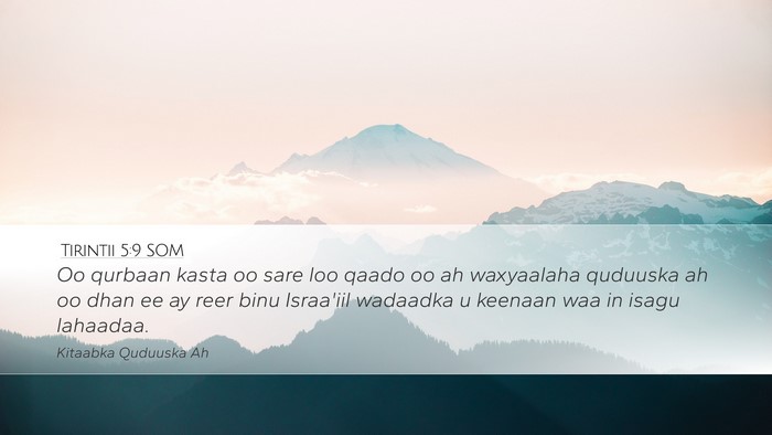 Tirintii 5:9 SOM Bible Verse Image