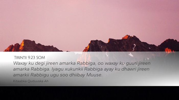 Tirintii 9:23 SOM Desktop Wallpaper - Waxay ku degi jireen amarka Rabbiga, oo waxay ku - Desktop Bible Verse Wallpaper