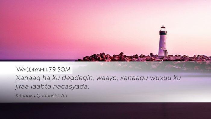 Wacdiyahii 7:9 SOM Bible Verse Image