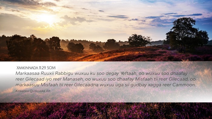 Xaakinnada 11:29 SOM Bible Verse Image