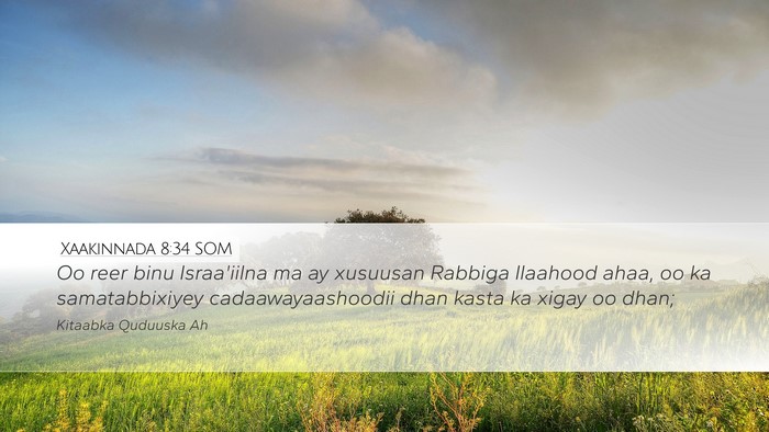 Xaakinnada 8:34 SOM Desktop Wallpaper - Oo reer binu Israa'iilna ma ay xusuusan Rabbiga - Desktop Bible Verse Wallpaper