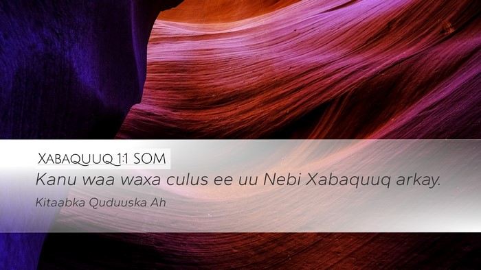 Xabaquuq 1:1 SOM Bible Verse Image