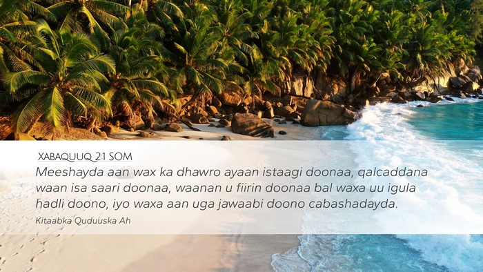 Xabaquuq 2:1 SOM Bible Verse Image