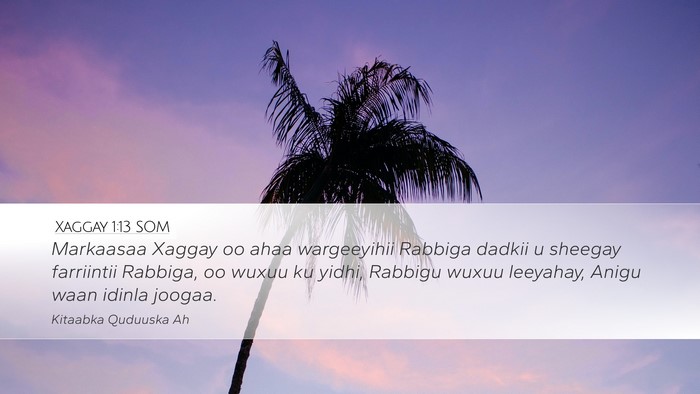 Xaggay 1:13 SOM Bible Verse Image