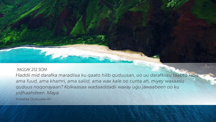 Xaggay 2:12 SOM Bible Verse Image